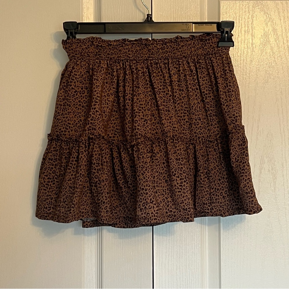 Gap Leopard Print Skort Girls Size 10 Built in Shorts Animal Print Cute Trendy